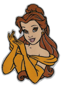 belle disney iron on patch