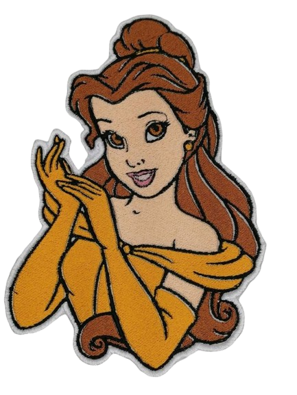 belle disney iron on patch