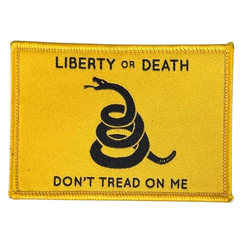thumbnail image 2 of Don’t Tread On Me Gadsden Flag Patch – 3” Embroidered, Motorcycle Jacket 2 of 3