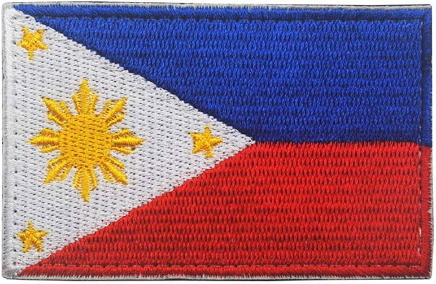 filipino flag velcro patch
