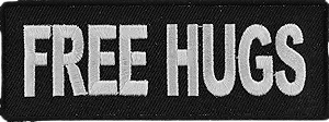 free hugs velcro patch