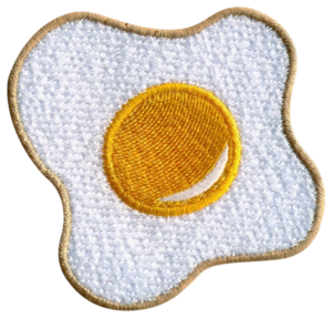 fried egg velcro patch