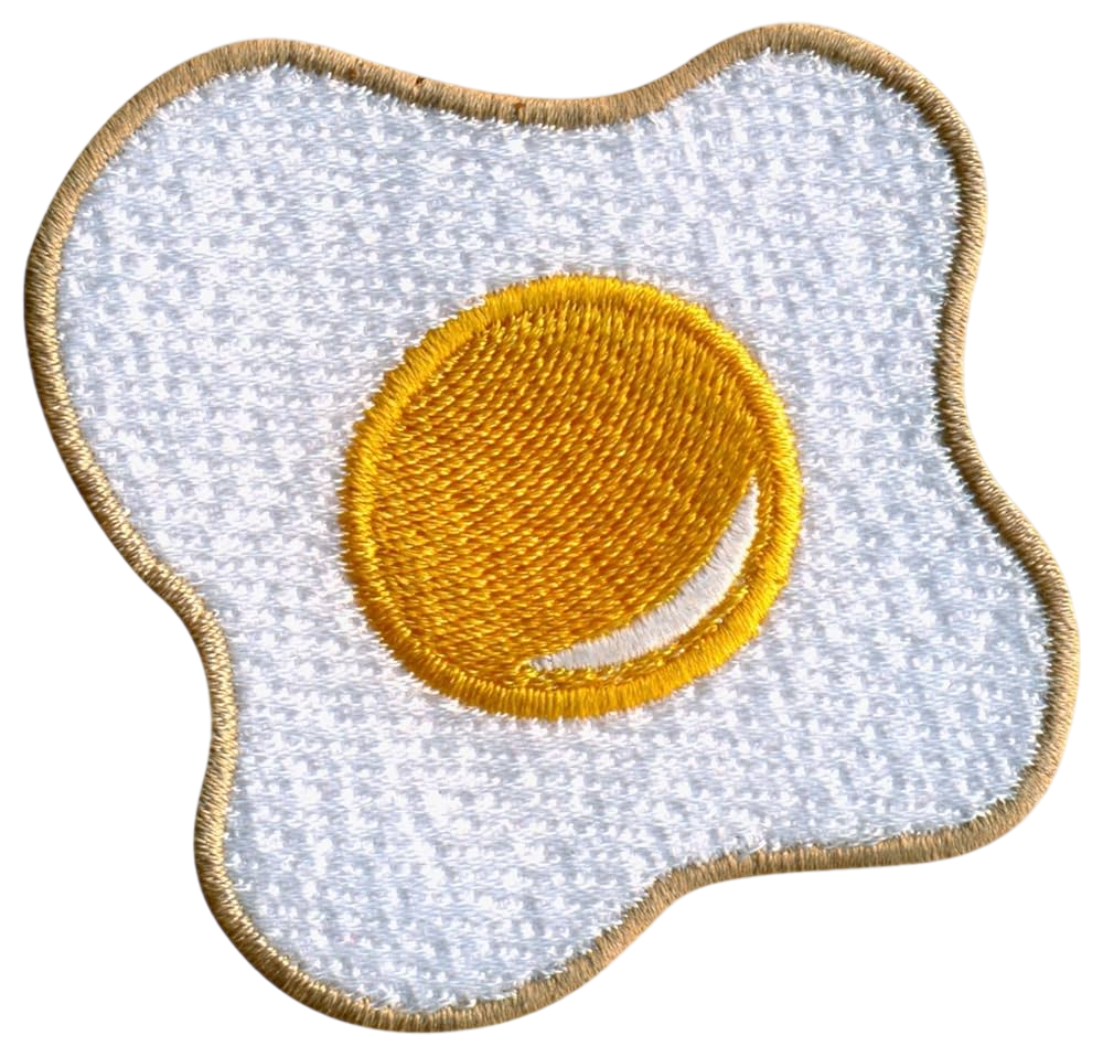 fried egg velcro patch