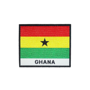 ghana flag velcro patch