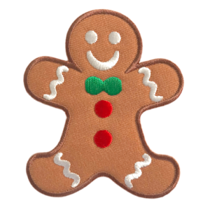 ginger bread man velcro patch