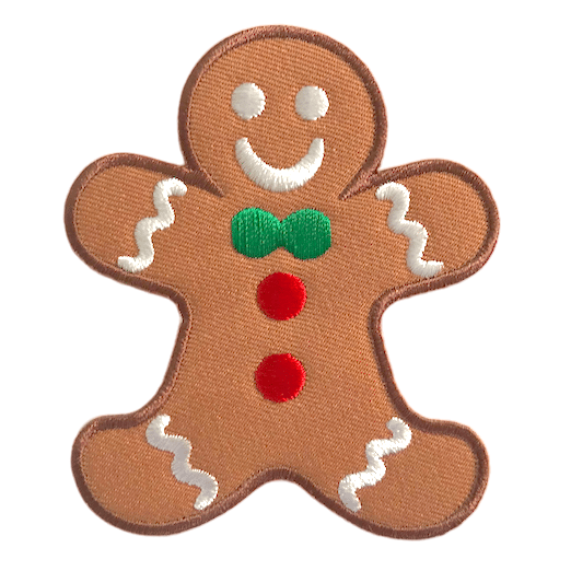 ginger bread man velcro patch