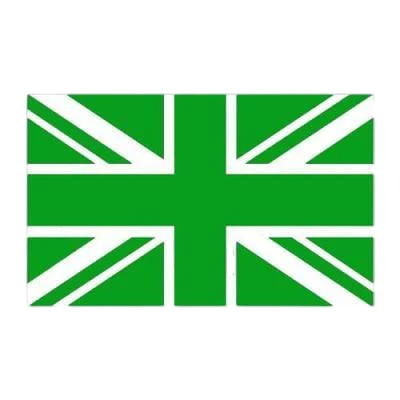 green union jack velcro patch