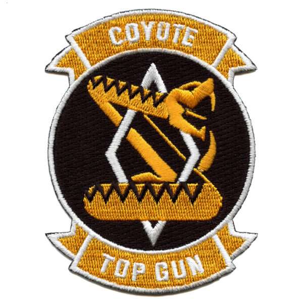 Maverick Coyote Top Gun Badge Patch Classic Pilot Snake Embroidered Iron On