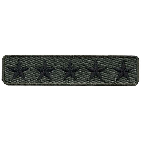 Military 5 Stars Ribbon Stripe Patch