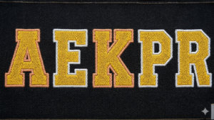 Woven Letters Patches